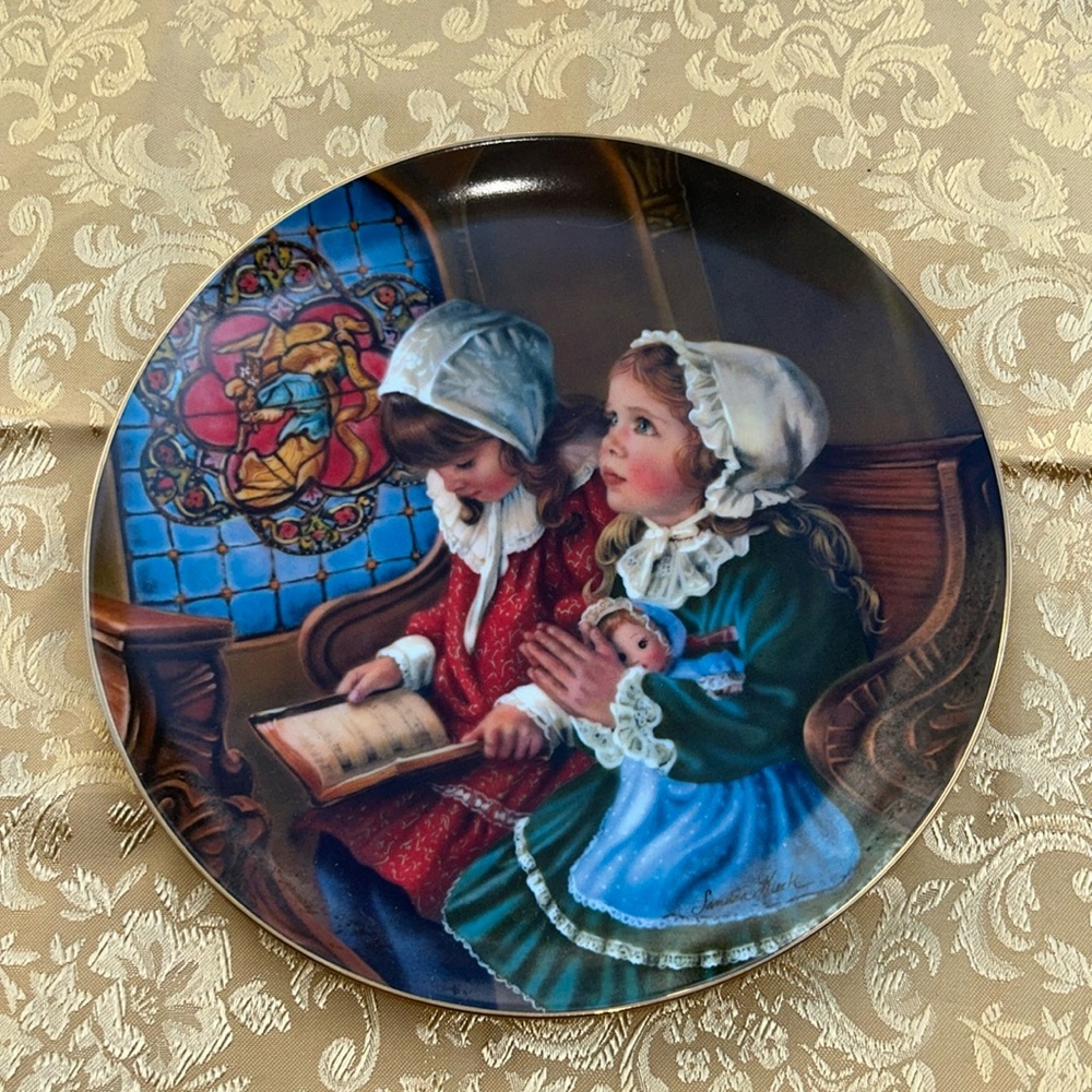 Reco 1985 Collection Plate Giving Thanks November by Sandra Kuck
